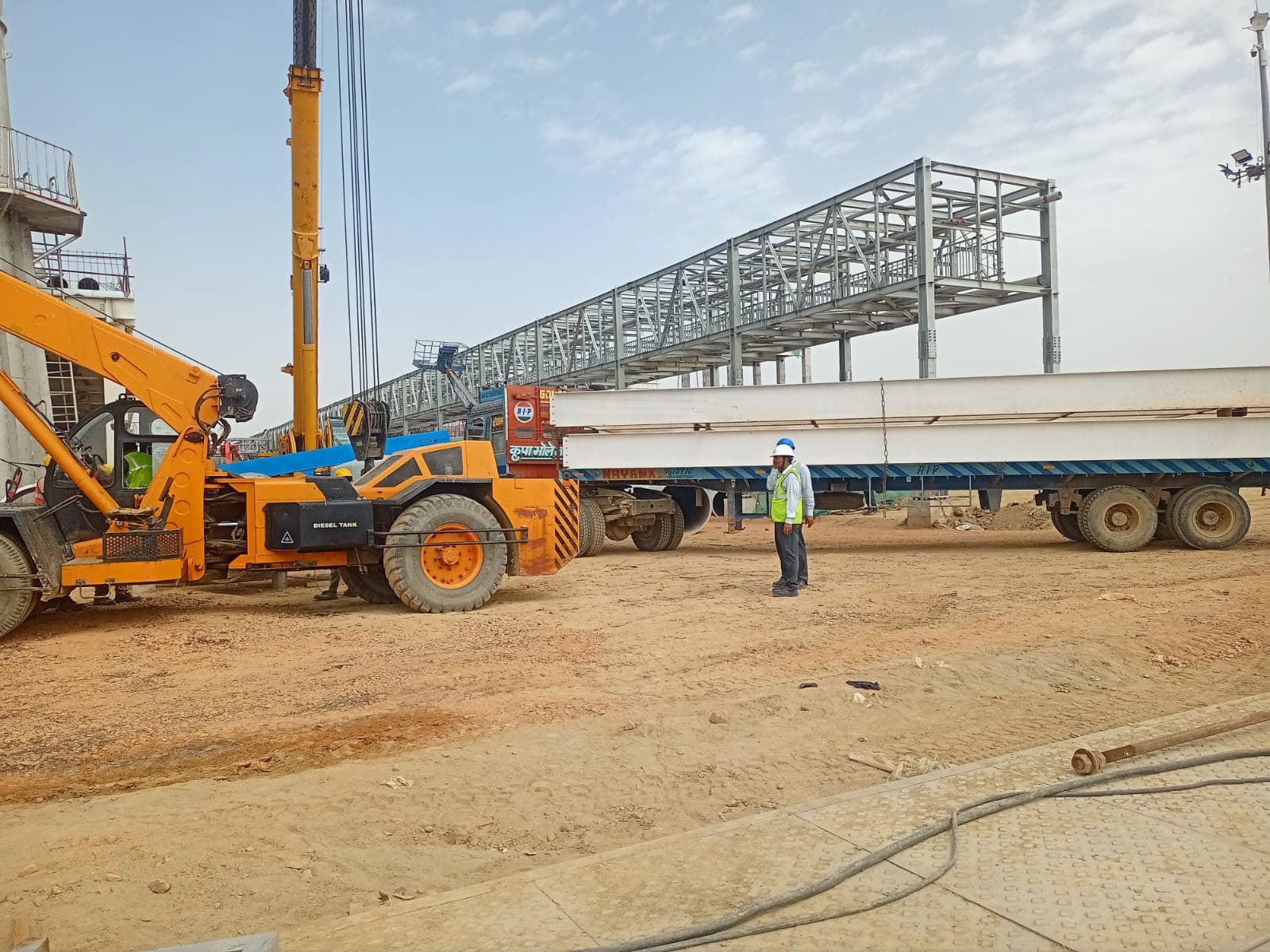 Steel pipe-rack gallery erection at Maruti Suzuki plant